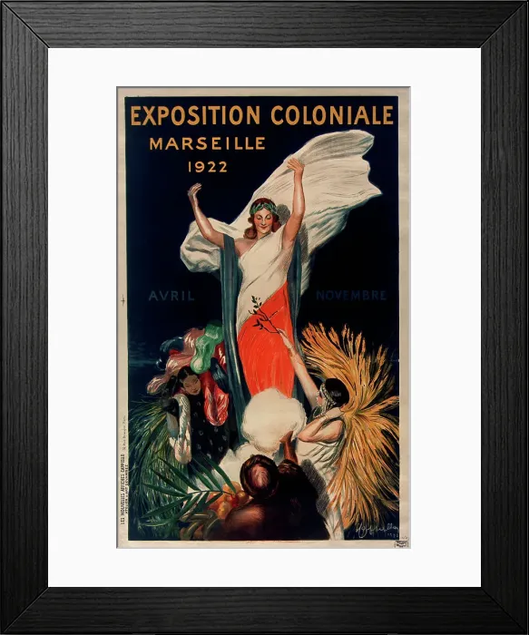 Framed Print : Exposition coloniale, Marseille, 1922. Creator: Cappiello, Leonetto (1875-1942) Framed Print : Exposition coloniale, Marseille, 1922. Creator: Cappiello, Leonetto (1875-1942)