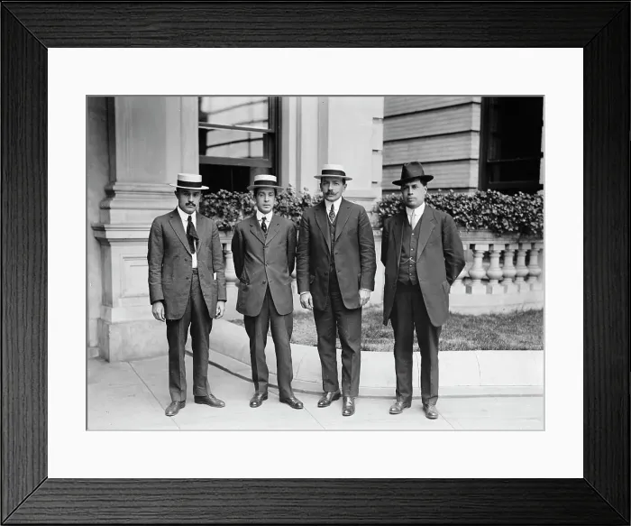 Framed Print : L.A. Peredo of Mexico, Jose Vasconcelos; Jose Urquide; Rafael Zubiran; Peredo, 1914. Creator: Harris & Ewing. L.A. Peredo of Mexico, Jose Vasconcelos; Jose Urquide; Rafael Zubiran; Peredo, 1914. Creator: Harris & Ewing Framed Print : L.A. Peredo of Mexico, Jose Vasconcelos; Jose Urquide; Rafael Zubiran; Peredo, 1914. Creator: Harris & Ewing. L.A. Peredo of Mexico, Jose Vasconcelos; Jose Urquide; Rafael Zubiran; Peredo, 1914. Creator: Harris & Ewing