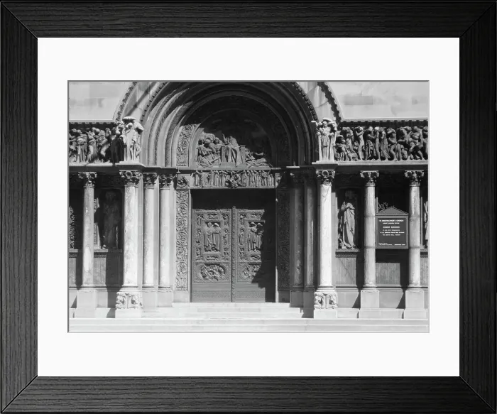 Framed Print : St. Bartholomew's Church, New York City, between 1896 and 1942. Creator: Arnold Genthe Framed Print : St. Bartholomew's Church, New York City, between 1896 and 1942. Creator: Arnold Genthe