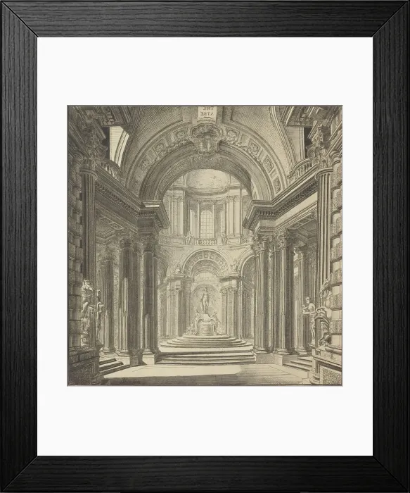 Framed Print : Interior of a Temple, c. 1750. Creator: Pierre Varin Framed Print : Interior of a Temple, c. 1750. Creator: Pierre Varin