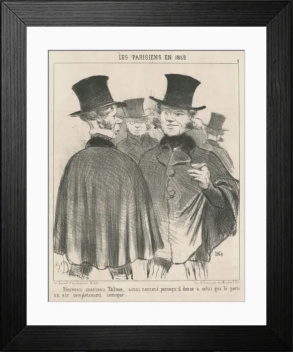 Framed Print : Nouveau manteau talma, 19th century. Creator: Honore Daumier Framed Print : Nouveau manteau talma, 19th century. Creator: Honore Daumier
