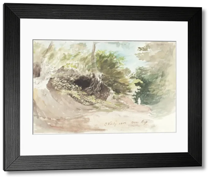 Framed Print : A Wooded Lane near Ross, 1803. Creator: Cornelius Varley Framed Print : A Wooded Lane near Ross, 1803. Creator: Cornelius Varley