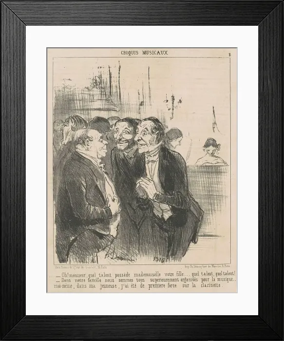 Framed Print : Oh! Monsieur, quel talent possède... 19th century. Creator: Honore Daumier Framed Print : Oh! Monsieur, quel talent possède... 19th century. Creator: Honore Daumier