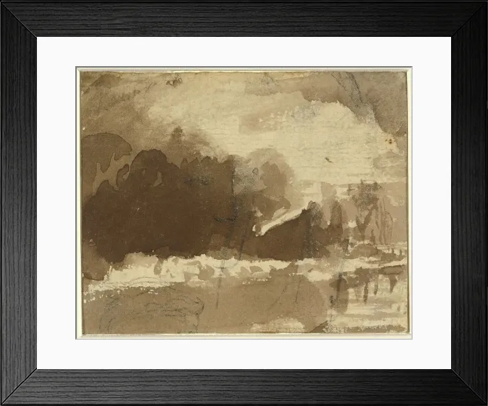 Framed Print : Landscape Composition [recto]. Creator: John Varley I