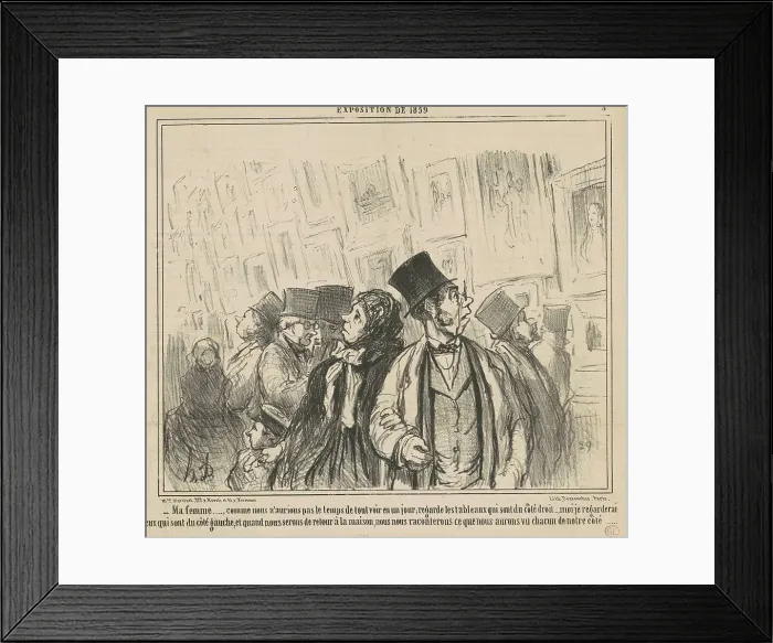 Framed Print : Ma femme... comme nous n'aurions pas... 19th century. Creator: Honore Daumier Framed Print : Ma femme... comme nous n'aurions pas... 19th century. Creator: Honore Daumier