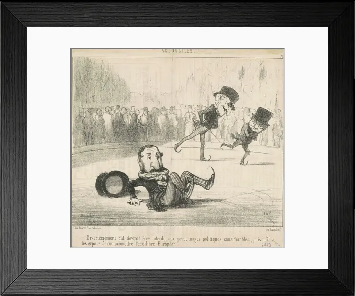 Framed Print : Divertissement qui devrait être interdit... 19th century. Creator: Honore Daumier Framed Print : Divertissement qui devrait être interdit... 19th century. Creator: Honore Daumier