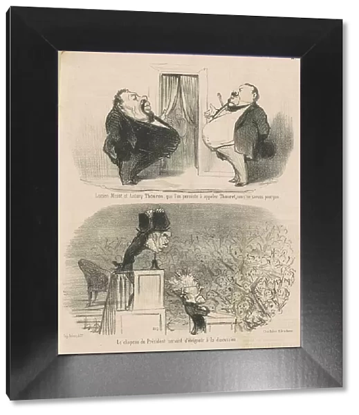Lucien Murat et Antony Thouron... 19th century. Creator: Honore Daumier