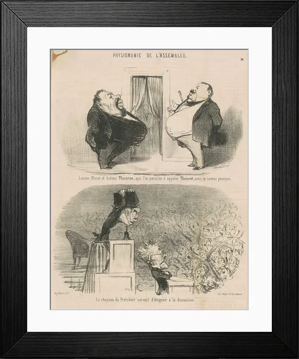 Framed Print : Lucien Murat et Antony Thouron... 19th century. Creator: Honore Daumier Framed Print : Lucien Murat et Antony Thouron... 19th century. Creator: Honore Daumier