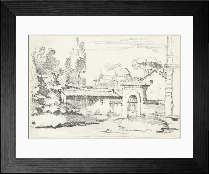 Framed Print : Entrance to the Gardens of the Villa Giulia, 1746 / 1749. Creator: Joseph-Marie Vien the Elder Framed Print : Entrance to the Gardens of the Villa Giulia, 1746 / 1749. Creator: Joseph-Marie Vien the Elder