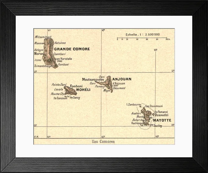Framed Print : Iles Comores; Iles Africaines de la mer des Indes, 1914. Creator: Unknown Framed Print : Iles Comores; Iles Africaines de la mer des Indes, 1914. Creator: Unknown