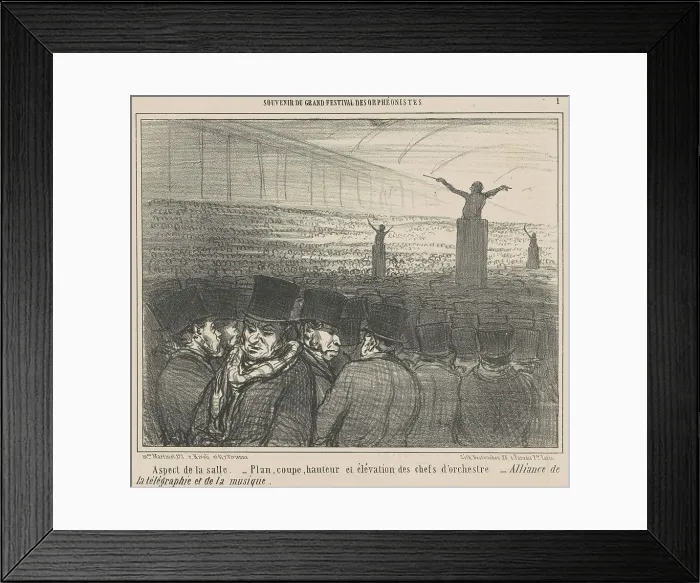 Framed Print : Aspect de la salle, 19th century. Creator: Honore Daumier Framed Print : Aspect de la salle, 19th century. Creator: Honore Daumier