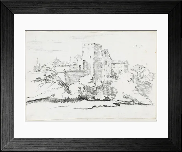Framed Print : Buildings behind the Vatican, 1744 / 1750. Creator: Joseph-Marie Vien the Elder Framed Print : Buildings behind the Vatican, 1744 / 1750. Creator: Joseph-Marie Vien the Elder