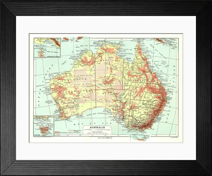 Framed Print : Australie; Les Terres Du Pacifique, 1914. Creator: Unknown Framed Print : Australie; Les Terres Du Pacifique, 1914. Creator: Unknown