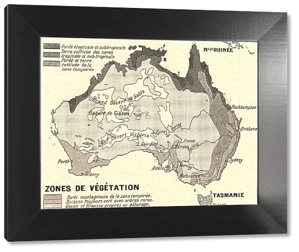Australie Zones de Vegetation; Les Terres Du Pacifique, 1914. Creator: Unknown