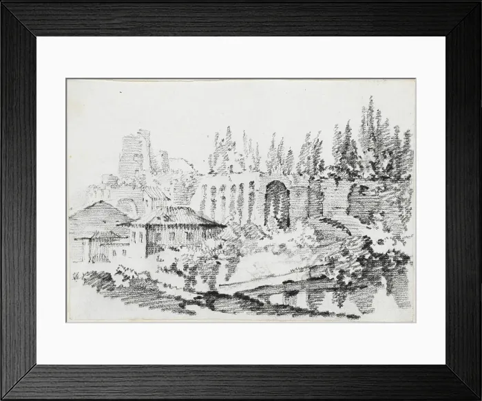 Framed Print : Ruins of the Imperial Palaces on the Palatine Hill, 1744 / 1750. Creator: Joseph-Marie Vien the Elder Framed Print : Ruins of the Imperial Palaces on the Palatine Hill, 1744 / 1750. Creator: Joseph-Marie Vien the Elder