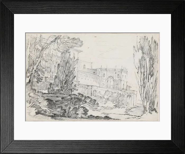 Framed Print : Villa d'Este, Tivoli, 1744 / 1750. Creator: Joseph-Marie Vien the Elder Framed Print : Villa d'Este, Tivoli, 1744 / 1750. Creator: Joseph-Marie Vien the Elder