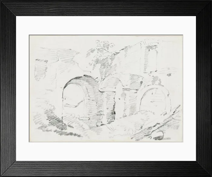 Framed Print : Roman Walls, 1744 / 1750. Creator: Joseph-Marie Vien the Elder Framed Print : Roman Walls, 1744 / 1750. Creator: Joseph-Marie Vien the Elder