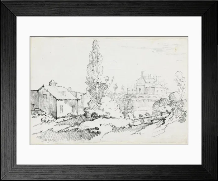 Framed Print : Castel Sant'Angelo from the Northwest, 1744 / 1750. Creator: Joseph-Marie Vien the Elder Framed Print : Castel Sant'Angelo from the Northwest, 1744 / 1750. Creator: Joseph-Marie Vien the Elder