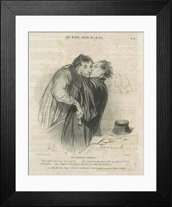 Framed Print : Un triomphe d'avocat, 19th century. Creator: Honore Daumier Framed Print : Un triomphe d'avocat, 19th century. Creator: Honore Daumier