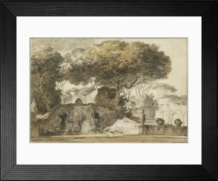Framed Print : Park of an Italian Villa, 1774 / 1775. Creator: Francois-Andre Vincent Framed Print : Park of an Italian Villa, 1774 / 1775. Creator: Francois-Andre Vincent