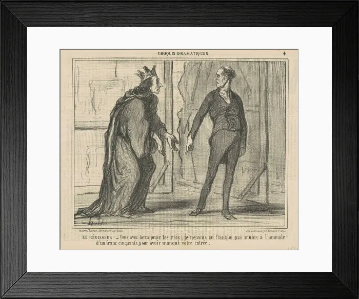 Framed Print : Le régisseur, 19th century. Creator: Honore Daumier Framed Print : Le régisseur, 19th century. Creator: Honore Daumier