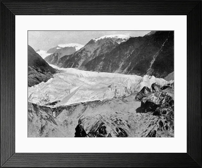 Framed Print : Le glacier Francois Joseph dans les Alpes de la Nouvelle-Zelande; Les Terres Du Pacifique, 1914. Creator: Unknown Framed Print : Le glacier Francois Joseph dans les Alpes de la Nouvelle-Zelande; Les Terres Du Pacifique, 1914. Creator: Unknown