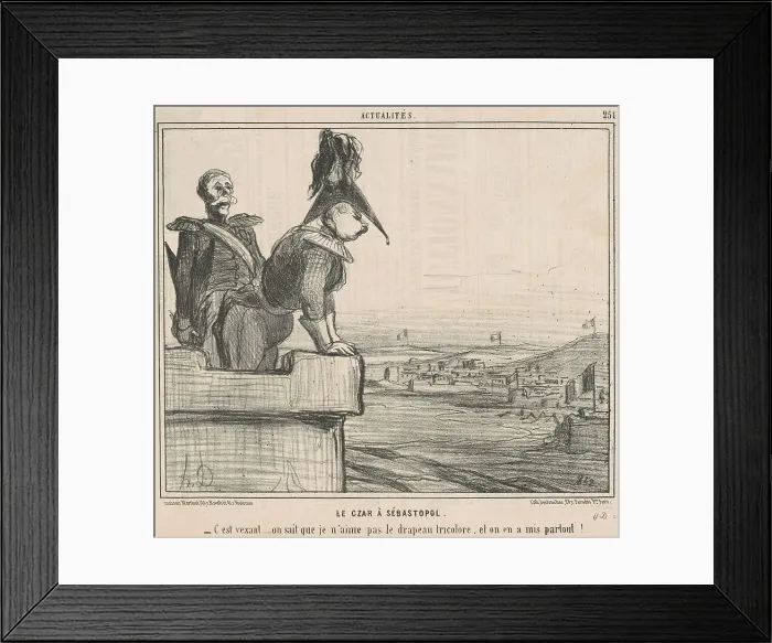 Framed Print : Le czar a Sébastopol, 19th century. Creator: Honore Daumier Framed Print : Le czar a Sébastopol, 19th century. Creator: Honore Daumier