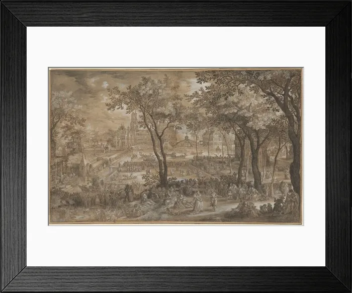 Framed Print : Venetian Party in a Chateau Garden, c. 1602. Creator: David Vinckboons Framed Print : Venetian Party in a Chateau Garden, c. 1602. Creator: David Vinckboons