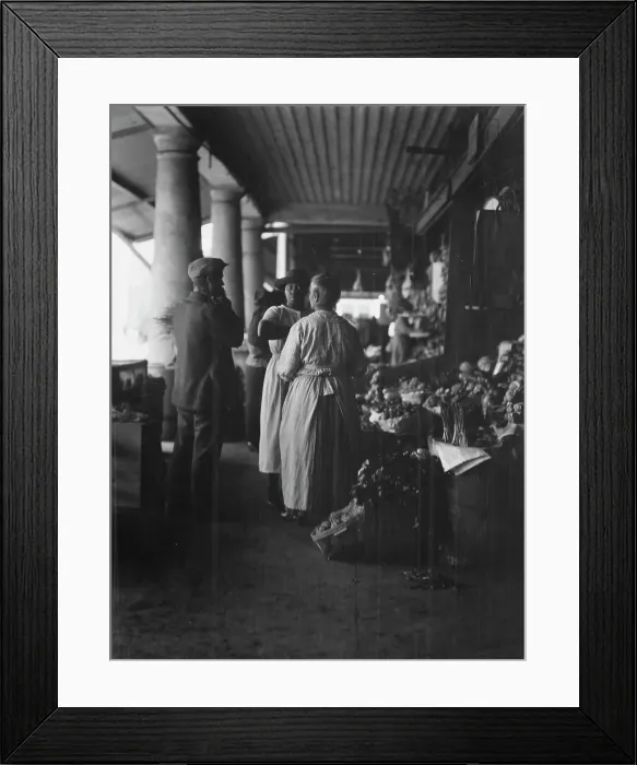 Framed Print : Market scene, New Orleans, between 1920 and 1926. Creator: Arnold Genthe Framed Print : Market scene, New Orleans, between 1920 and 1926. Creator: Arnold Genthe