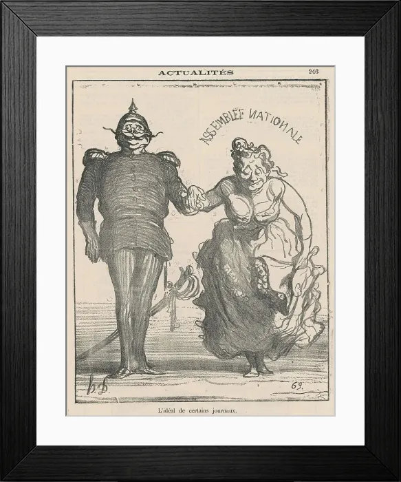 Framed Print : L'idéal de certains journaux, 19th century. Creator: Honore Daumier Framed Print : L'idéal de certains journaux, 19th century. Creator: Honore Daumier
