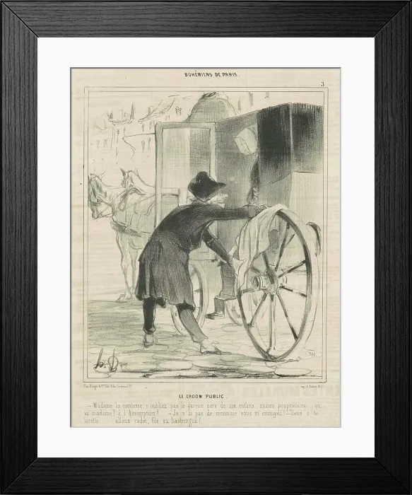 Framed Print : Le groom public, 19th century. Creator: Honore Daumier Framed Print : Le groom public, 19th century. Creator: Honore Daumier