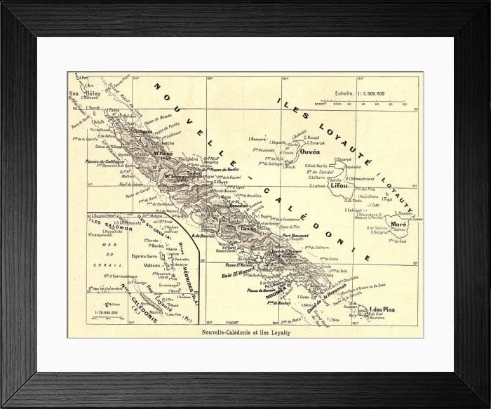 Framed Print : Nouvelle-Caledonie et iles Loyalty; Les Terres Du Pacifique, 1914. Creator: Unknown Framed Print : Nouvelle-Caledonie et iles Loyalty; Les Terres Du Pacifique, 1914. Creator: Unknown