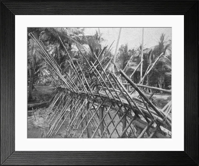 Framed Print : Pont jete sur une riviere de la Nouvelle-Guinee britannioue; Les Terres Du Pacifique, 1914. Creator: Unknown Framed Print : Pont jete sur une riviere de la Nouvelle-Guinee britannioue; Les Terres Du Pacifique, 1914. Creator: Unknown