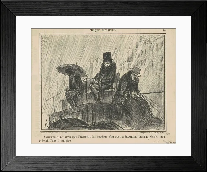 Framed Print : Commencant a trouver que l'impèriale... 19th century. Creator: Honore Daumier Framed Print : Commencant a trouver que l'impèriale... 19th century. Creator: Honore Daumier