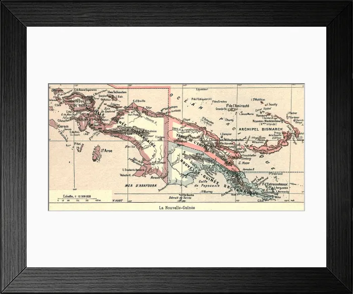 Framed Print : La Nouvelle-Guinee; Les Terres Du Pacifique, 1914. Creator: Unknown Framed Print : La Nouvelle-Guinee; Les Terres Du Pacifique, 1914. Creator: Unknown