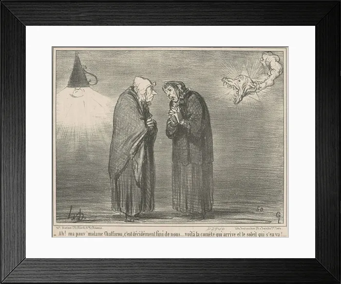 Framed Print : Ah! Ma pauv Madame Chaffarou... 19th century. Creator: Honore Daumier Framed Print : Ah! Ma pauv Madame Chaffarou... 19th century. Creator: Honore Daumier