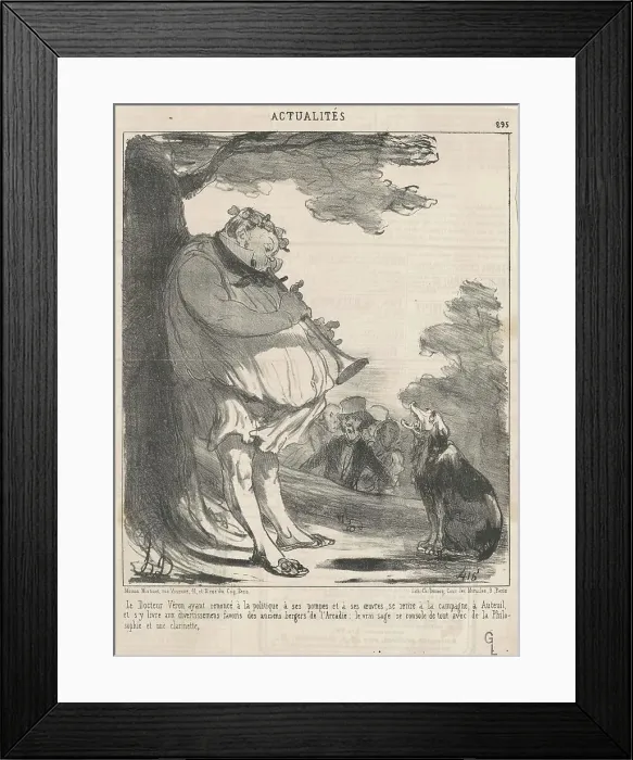 Framed Print : Le docteur Véron... a Auteuil... 19th century. Creator: Honore Daumier Framed Print : Le docteur Véron... a Auteuil... 19th century. Creator: Honore Daumier