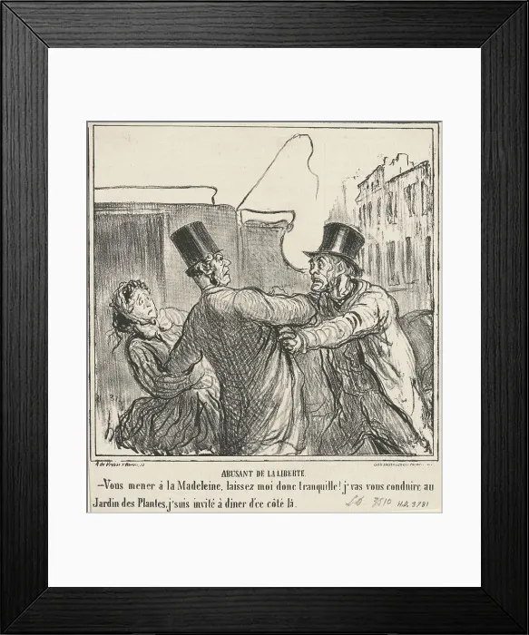 Framed Print : Abusant de la liberté, 19th century. Creator: Honore Daumier Framed Print : Abusant de la liberté, 19th century. Creator: Honore Daumier