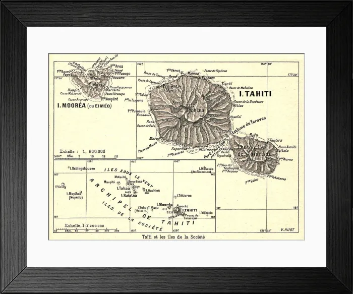 Framed Print : Tahiti et les iles de la Societe; Les Terres Du Pacifique, 1914. Creator: Unknown Framed Print : Tahiti et les iles de la Societe; Les Terres Du Pacifique, 1914. Creator: Unknown