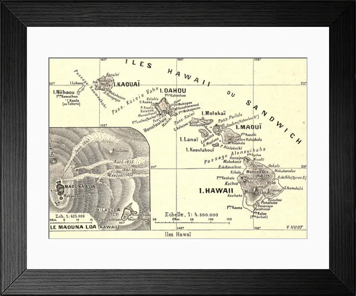 Framed Print : Iles Hawai; Les Terres Du Pacifique, 1914. Creator: Unknown Framed Print : Iles Hawai; Les Terres Du Pacifique, 1914. Creator: Unknown