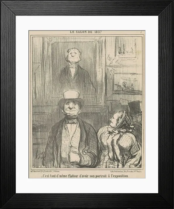 Framed Print : C'est tout d'même flatteur d'avoir... 19th century. Creator: Honore Daumier Framed Print : C'est tout d'même flatteur d'avoir... 19th century. Creator: Honore Daumier