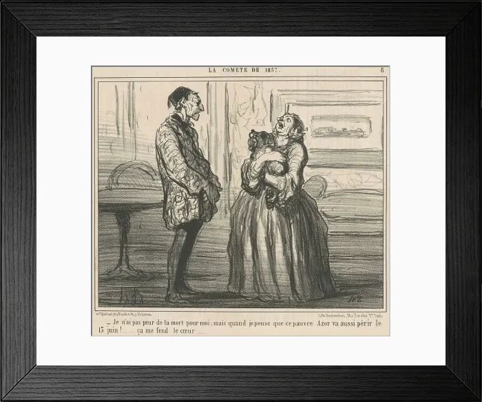 Framed Print : Je n'ai pas peur de la mort pour moi... 19th century. Creator: Honore Daumier Framed Print : Je n'ai pas peur de la mort pour moi... 19th century. Creator: Honore Daumier