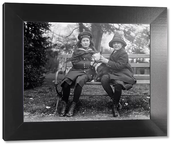 Dorothy Nagel, Daughter of Charles Nagel, left, with Beatrice Pitney, 1913. Creator: Harris & Ewing. Dorothy Nagel, Daughter of Charles Nagel, left, with Beatrice Pitney, 1913. Creator: Harris & Ewing