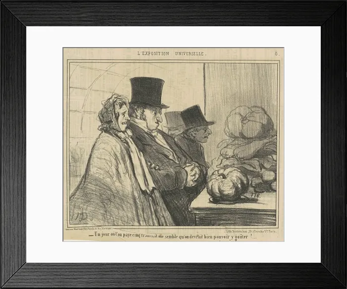 Framed Print : Un jour ou l'on paye cinq francs, 19th century. Creator: Honore Daumier Framed Print : Un jour ou l'on paye cinq francs, 19th century. Creator: Honore Daumier