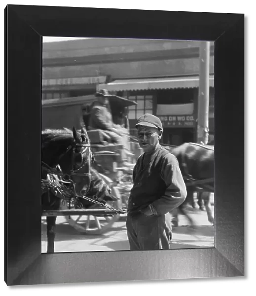 Street scene, possibly in Chinatown, San Francisco, between 1896 and 1942. Creator: Arnold Genthe