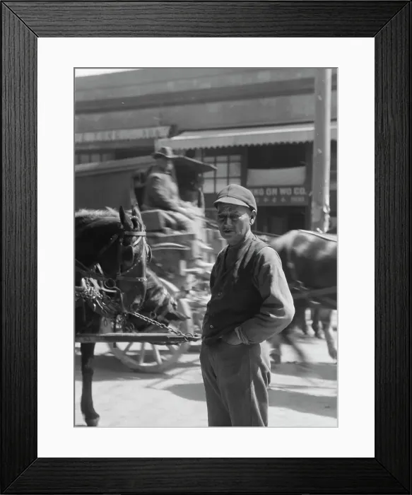 Framed Print : Street scene, possibly in Chinatown, San Francisco, between 1896 and 1942. Creator: Arnold Genthe Framed Print : Street scene, possibly in Chinatown, San Francisco, between 1896 and 1942. Creator: Arnold Genthe