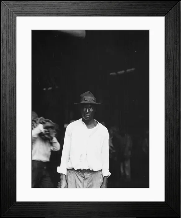 Framed Print : Unloading bananas, New Orleans, between 1920 and 1926. Creator: Arnold Genthe Framed Print : Unloading bananas, New Orleans, between 1920 and 1926. Creator: Arnold Genthe