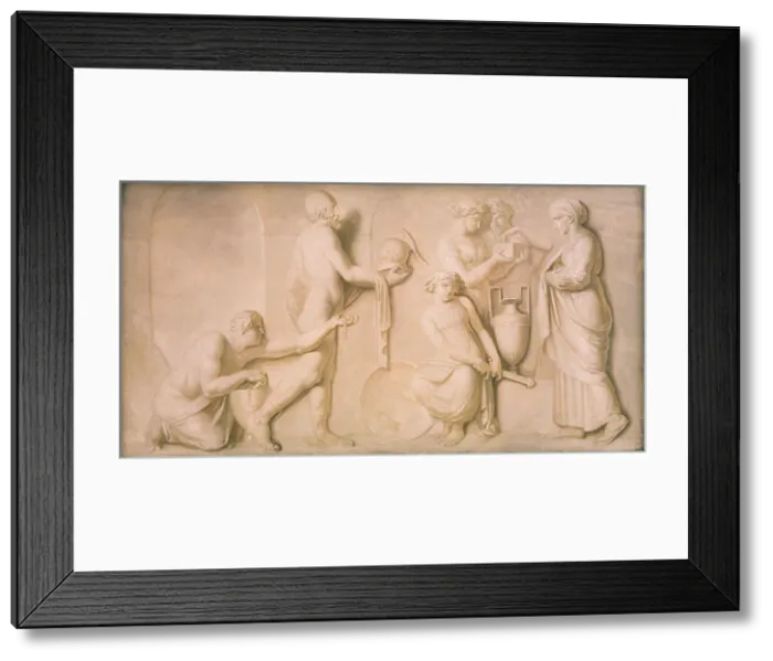 Framed Print : Achilles and the Daughters of Lycomedes, 1794-1798. Creator: Nicolai Abraham Abildgaard Framed Print : Achilles and the Daughters of Lycomedes, 1794-1798. Creator: Nicolai Abraham Abildgaard