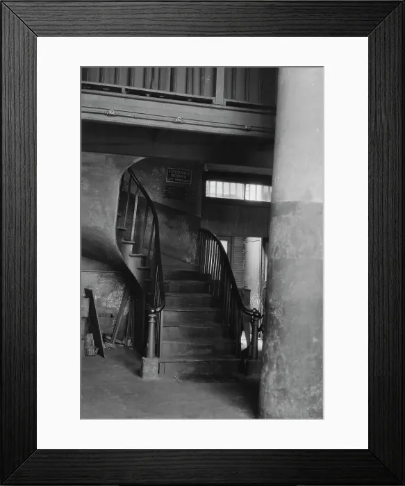 Framed Print : Staircase, New Orleans or Charleston, South Carolina, between 1920 and 1926. Creator: Arnold Genthe