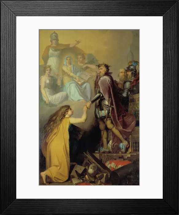 Framed Print : Christian III Succouring Denmark, 1780-1781. Creator: Nicolai Abraham Abildgaard Framed Print : Christian III Succouring Denmark, 1780-1781. Creator: Nicolai Abraham Abildgaard